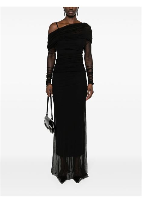 Abito midi con spalle scoperte in nero Christopher Esber - donna CHRISTOPHER ESBER | 24013144BLK